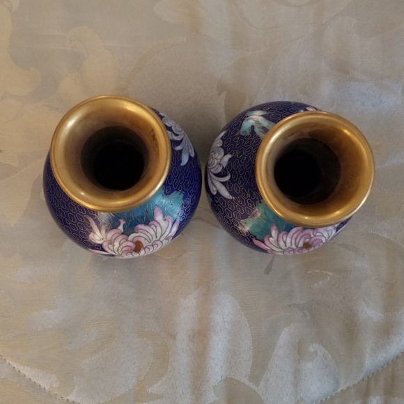 Vintage Cloisonné Vases (set of 2) - Picture 6 of 8